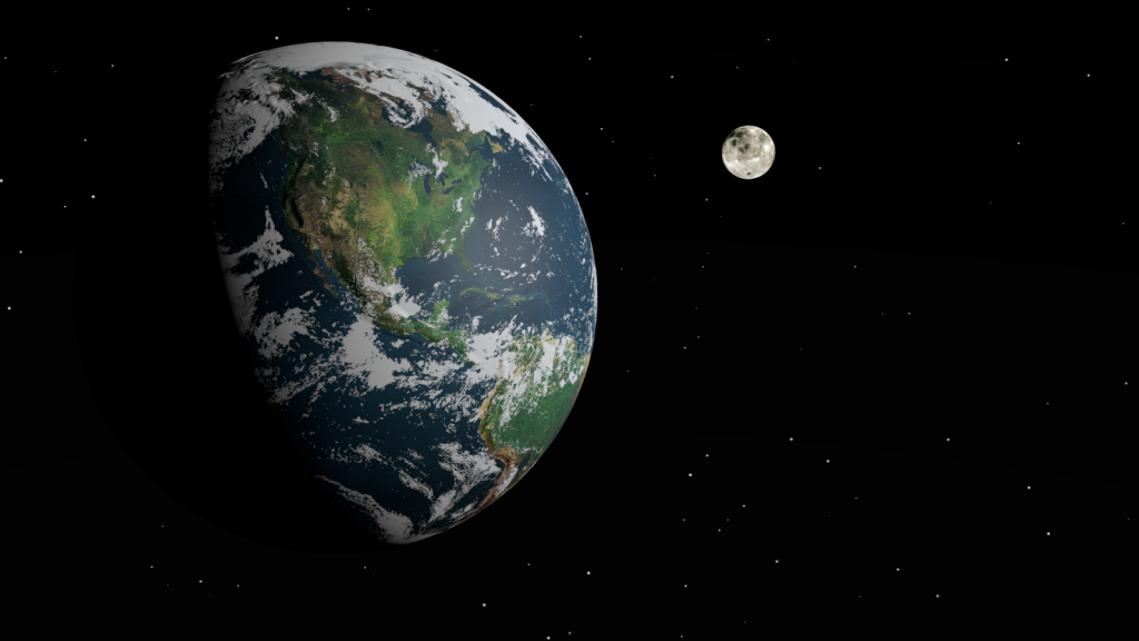 Earth-and-moon