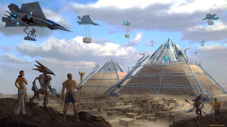 pyramids-planets-in-space